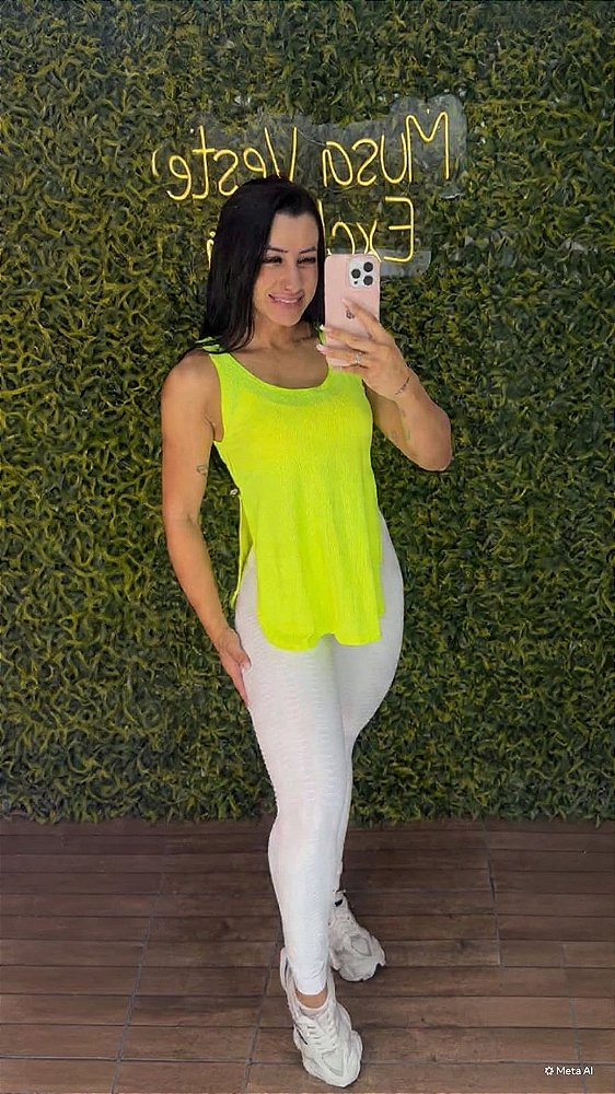 Regata DryFit Verde Lima - Tamanho único