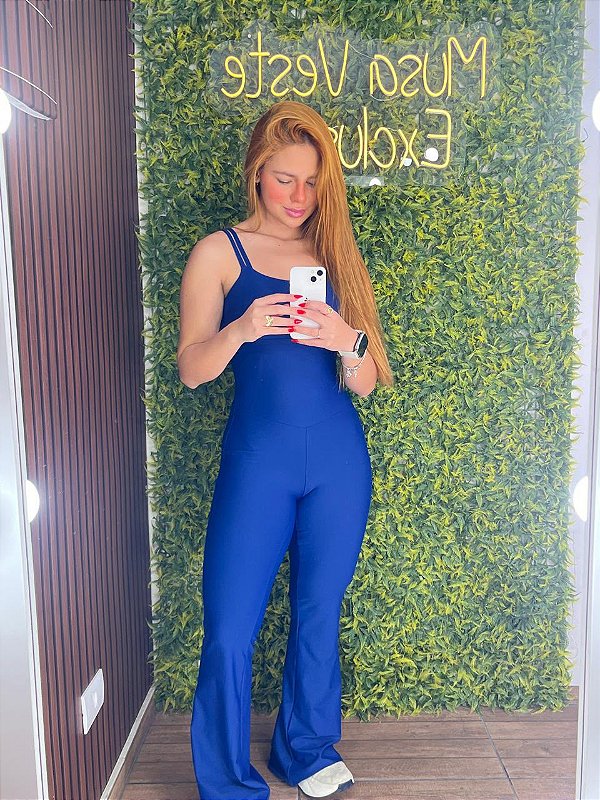 Macacão Tradicional Duda Azul - Tamanho único 38 a 42