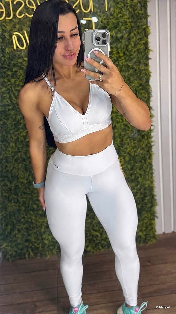 Legging Empina All White - Tamanho único 38 a 42