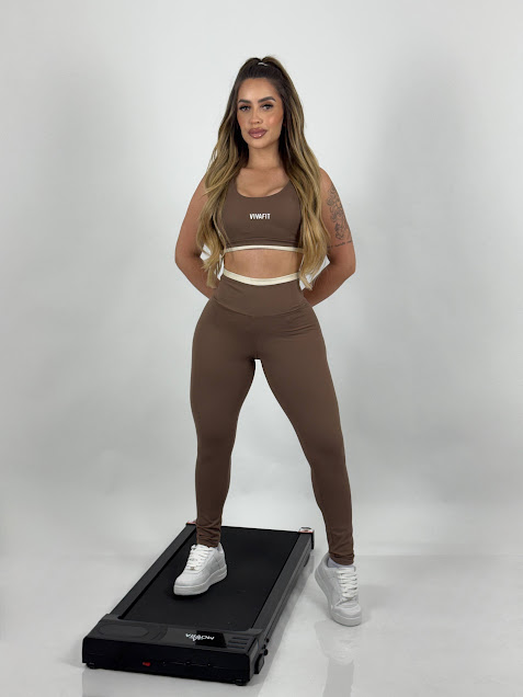 Conjunto Tradicional Viva Fit Marrom - P/M/G