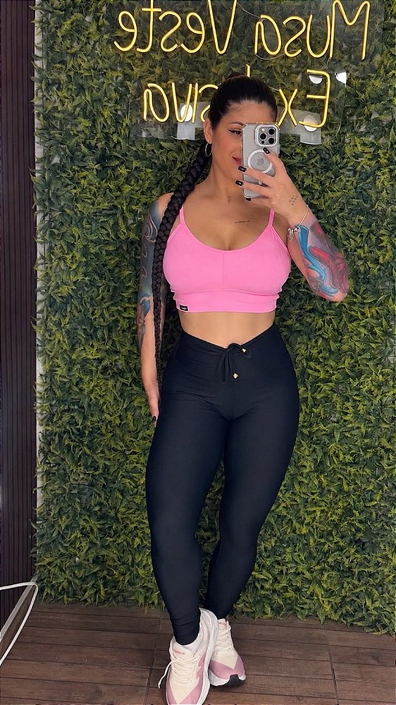 Conjunto Semi Empina Blackpink - Veste 38 a 42