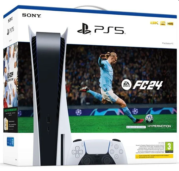 CONSOLE PS5 PLAYSTATION 5 STANDARD COM LEITOR + JOGO FC24