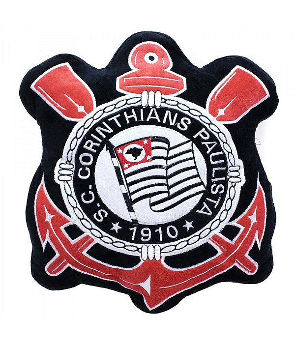 ALMOFADA FORMATO BRASÃO - CORINTHIANS