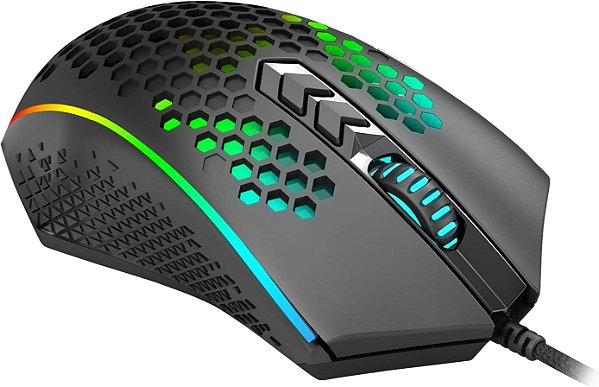 REDRAGON MOUSE GAMER - MEMEANLION HONEYCOMB - PRETO