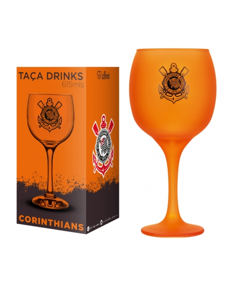 TAÇA DRINKS PRIME - CORINTHIANS LARANJA 615 ML