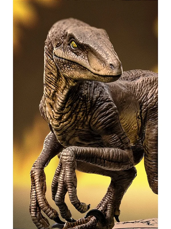 ESTÁTUA VELOCIRAPTOR (C) - JURASSIC PARK - ICONS -IRON STUDIOS