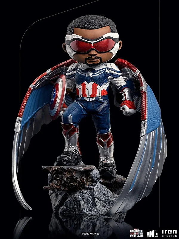 ESTÁTUA CAPITÃO AMÉRICA SAM WILSON - MINICO