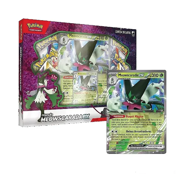 BOX POKEMON PARCEIROS DE PALDEA MEOWSCARADA EX