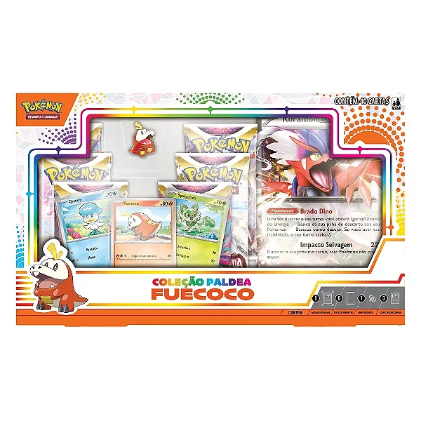 BOX POKEMON COLEÇÃO PALDEA FUECOCO