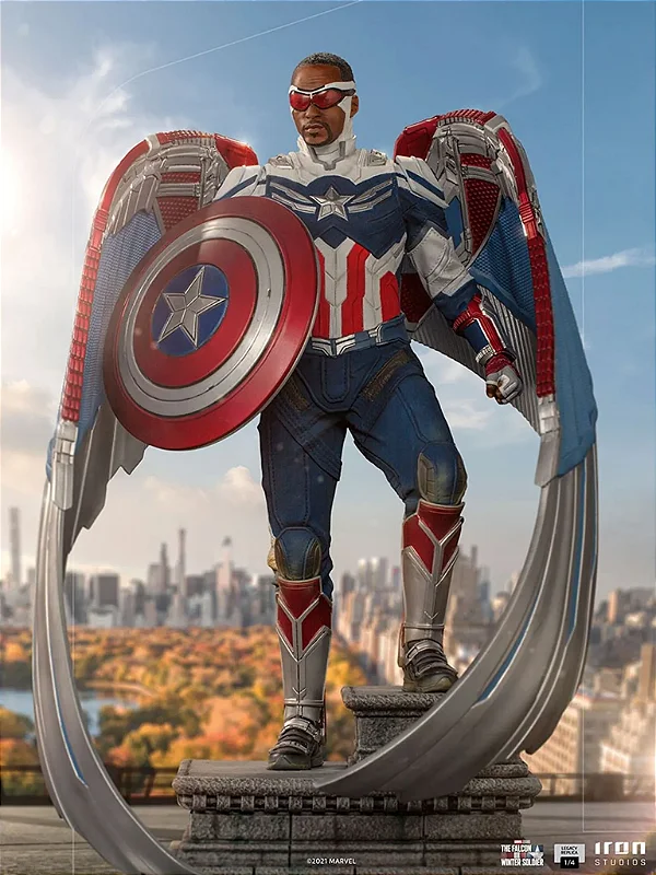 ESTÁTUA CAPITÃO AMÉRICA SAM WILSON - LEGACY REPLICA - IRON STUDIOS