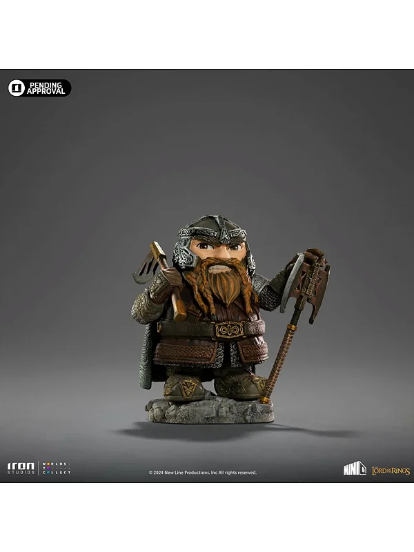 ESTÁTUA GIMLI - SENHOR DOS ANÉIS - MINICO - IRON STUDIOS