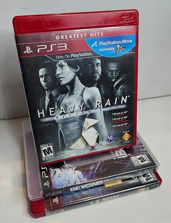 KIT JOGOS PS3 - HEAVY RAIN, BEYOND, L.A. NOIRE - USADOS