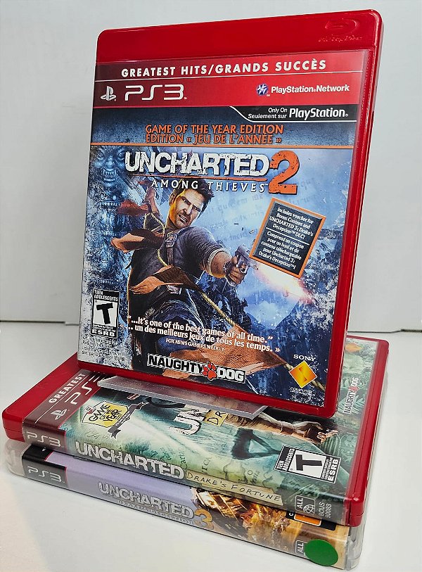KIT JOGOS PS3 - UNCHARTED 1, 2 e 3 - USADOS