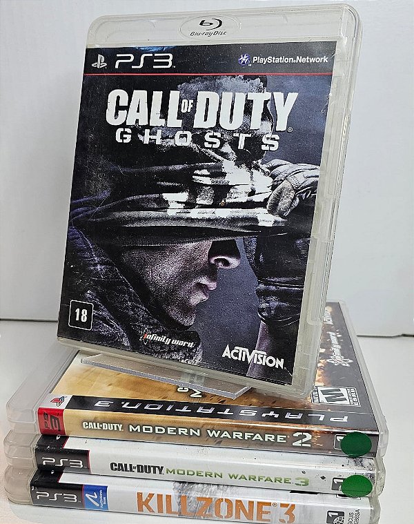 KIT JOGOS PS3 - CALL OF DUTY GHOSTS, MW2 & 3 e KILLZONE 3 - USADOS