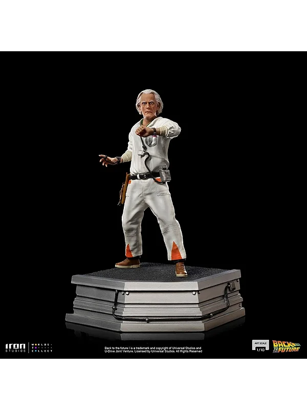 ESTÁTUA DOC BROWN - BACK TO THE FUTURE - 1/10 - IRON STUDIOS