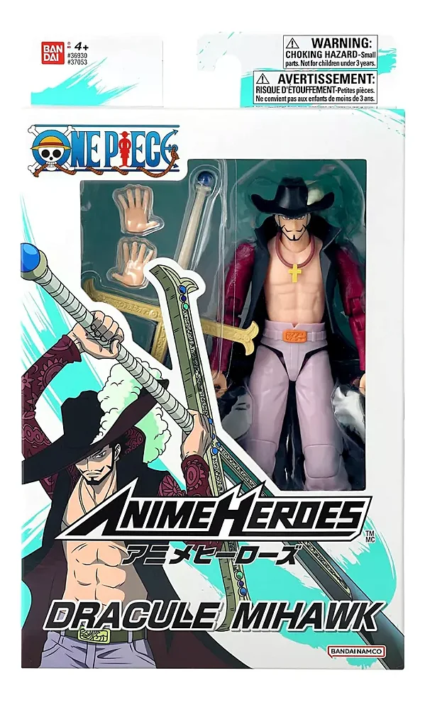DRACULE MIHAWK 0 ONE PIECE - ANIME HEROES - BANDAI