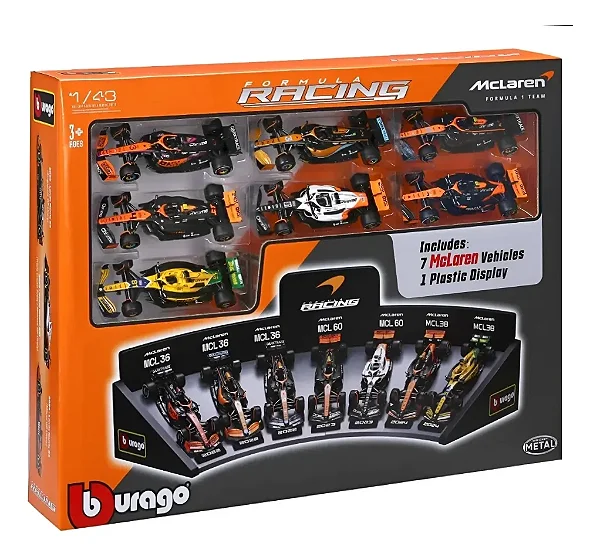 KIT FORMULA 1 - 7 CARROS - MC LAREN - BURAGO