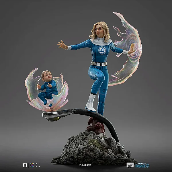 ESTÁTUA MULHER INVISÍVEL E FRANKLIN - 1/10 - IRON STUDIOS
