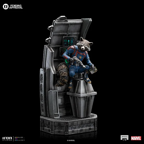 ESTÁTUA ROCKET RACCOON - GUARDIÕES DA GALÁXIA - 1/10 - IRON STUDIOS