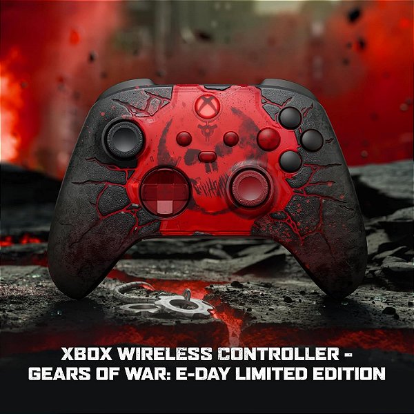 CONTROLE XBOX - GEARS OF WAR E-DAY - EDIÇÃO LIMITADA