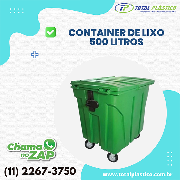 CONTAINER  500 LITROS PARA CONDOMÍNIOS