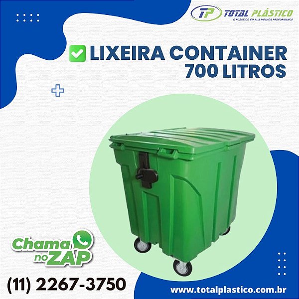 CONTAINER DE LIXO 700 LITROS COLETA SELETIVA