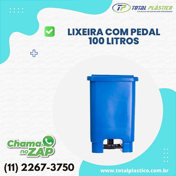 LIXEIRA COM PEDAL 100 LITROS