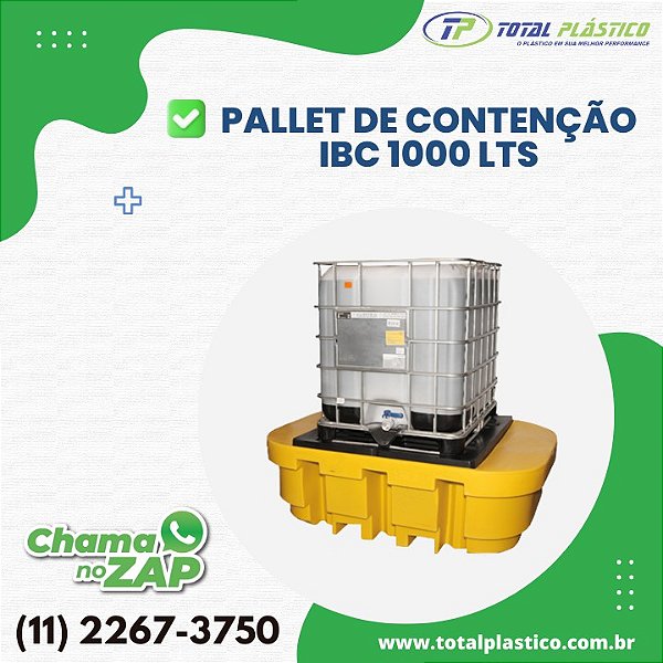 PALLET DE CONTENÇÃO 1.000 LT IBC – PREÇO IMPERDIVEL