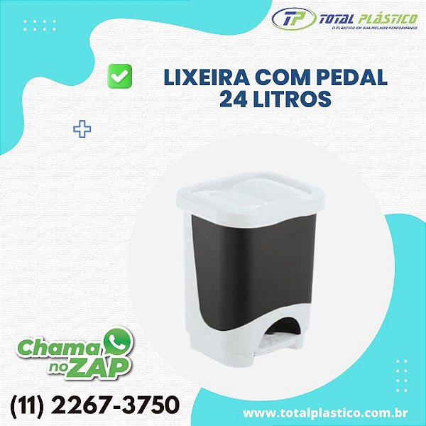 LIXEIRA COM PEDAL 24 LITROS