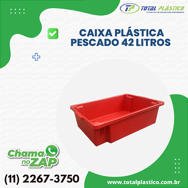 CAIXA PLÁSTICA PARA PESCADOS 42 LITROS
