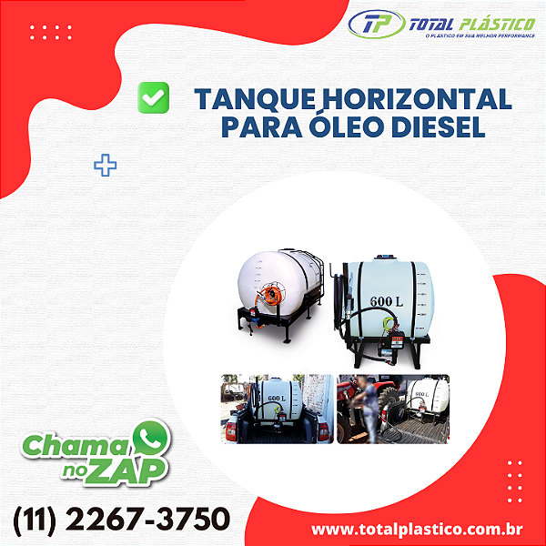TANQUE PARA ÓLEO DIESEL HORIZONTAL