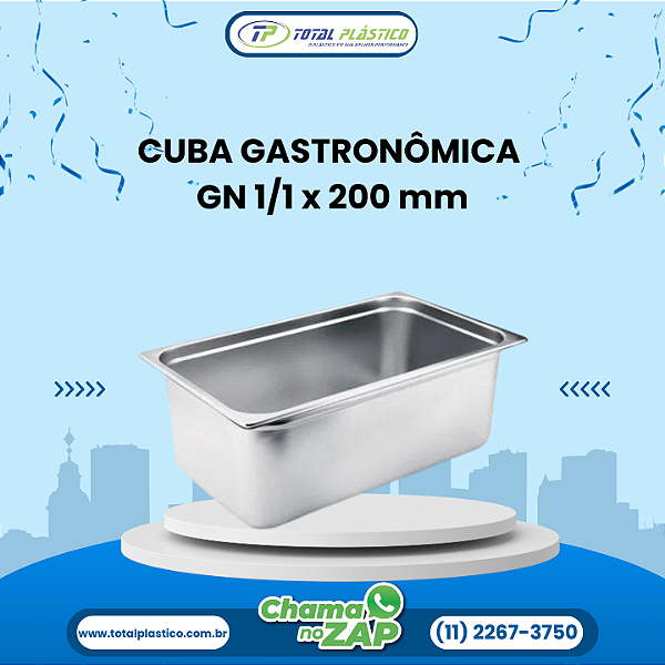 CUBA GASTRONÔMICA GN 1/1 x 200 mm
