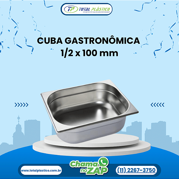 CUBA GASTRONÔMICA GN 1/2 x 100 mm