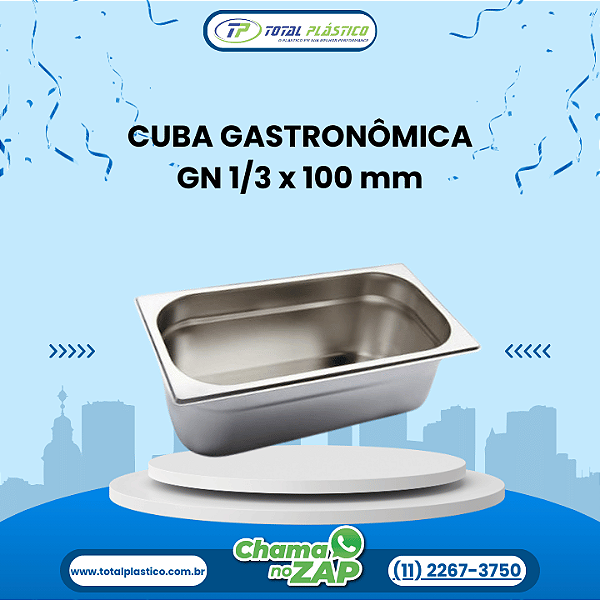 CUBA GASTRONÔMICA GN 1/3 x 100 mm
