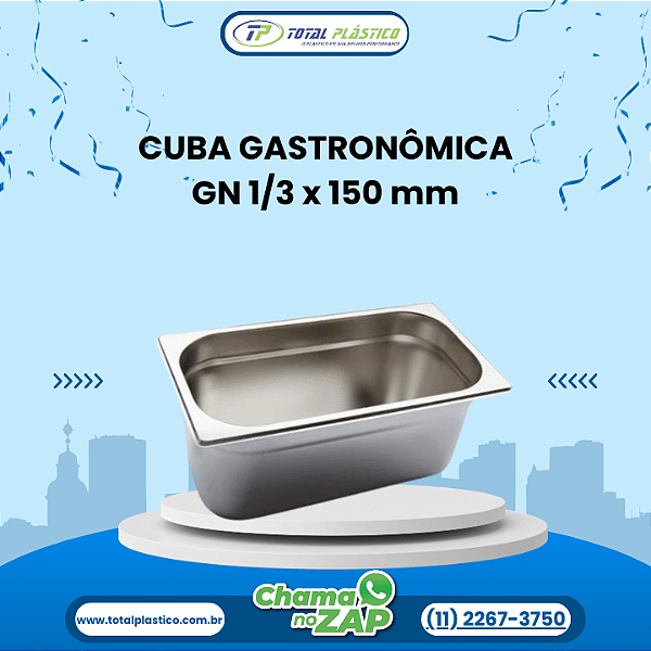CUBA GASTRONÔMICA GN 1/3 x 150 mm