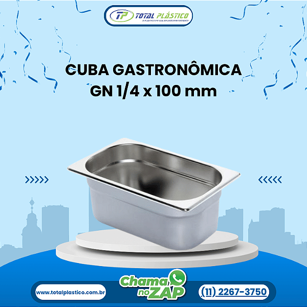 CUBA GASTRONÔMICA GN 1/4 x 100 mm