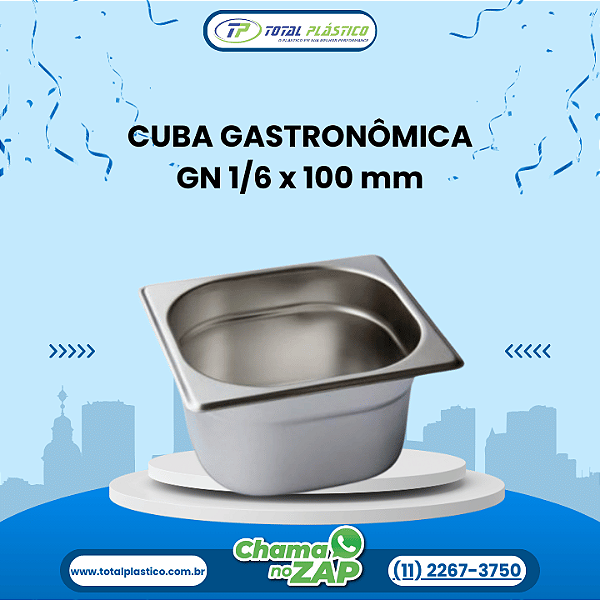 CUBA GASTRONÔMICA GN 1/6 x 100 mm