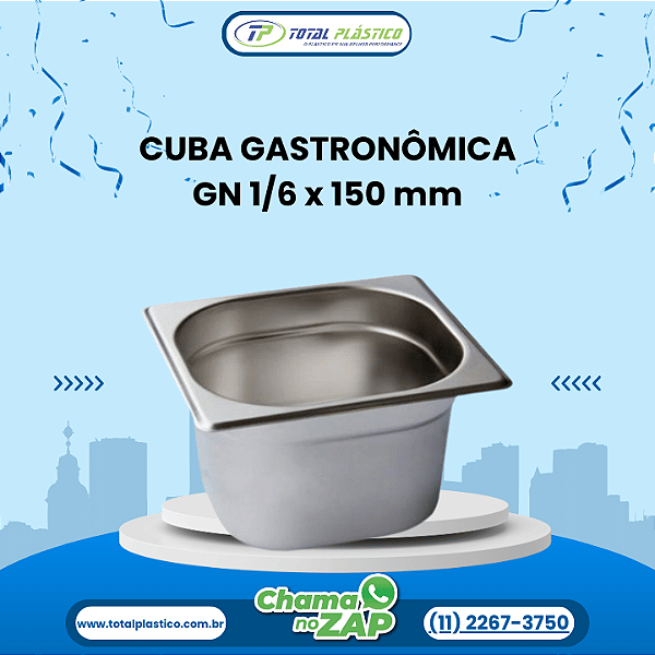 CUBA GASTRONÔMICA GN 1/6 x 150 mm
