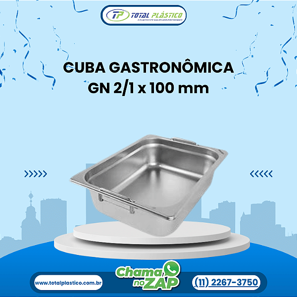 CUBA GASTRONÔMICA GN 2/1 x 100 mm