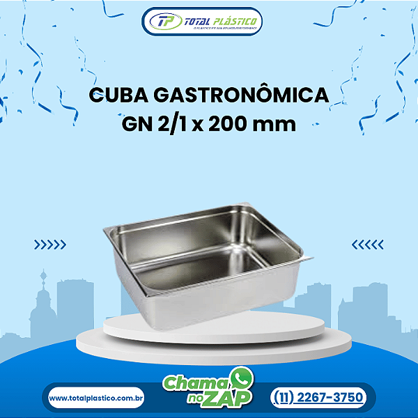 CUBA GASTRONÔMICA GN 2/1 x 200 mm