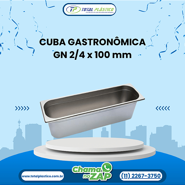 CUBA GASTRONÔMICA GN 2/4 x 100 mm