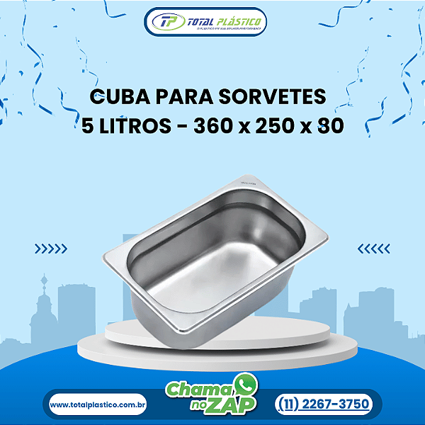 CUBA PARA SORVETES  360 x 250 x 80