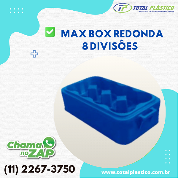 CAIXA TÉRMICA MAX BOX REDONDA 8 DIVISÔES