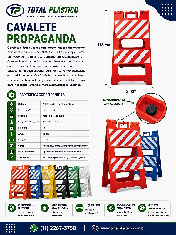 Cavalete Propaganda 118 cm