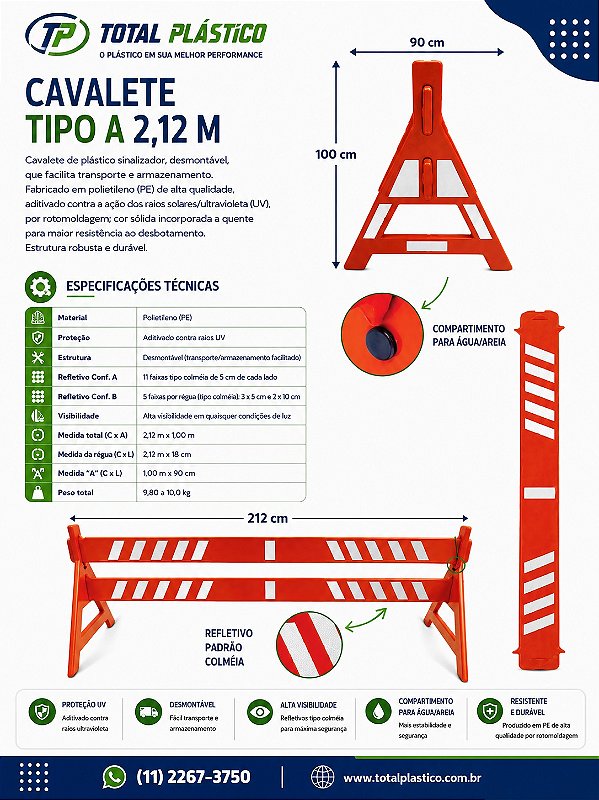 Cavalete Tipo A 2,12 m