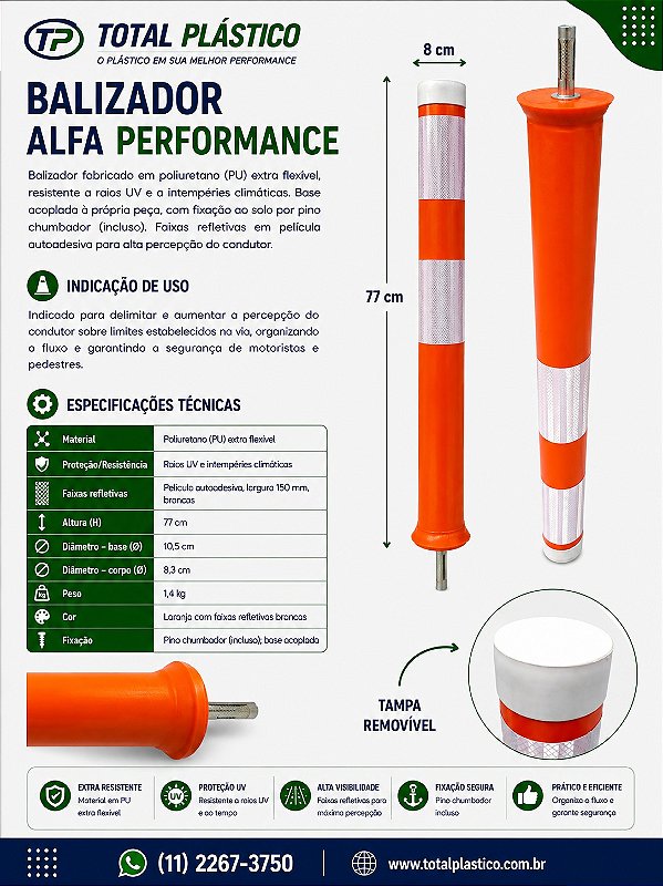 Balizador Alfa Performance 77 cm
