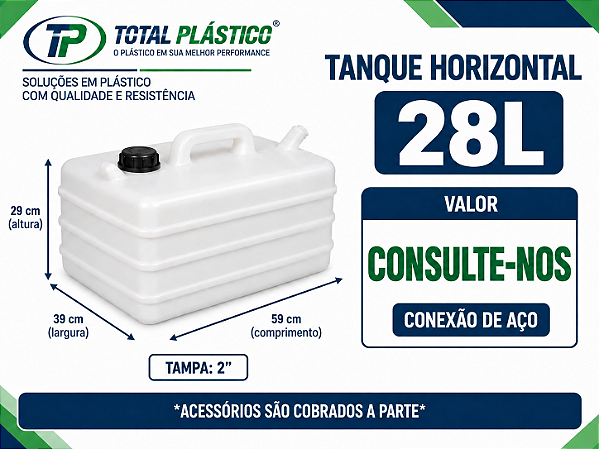 Tanque para Óleo Diesel Horizontal 28 Litros