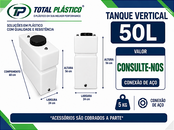 Tanque para Óleo Diesel Vertical 50 Litros