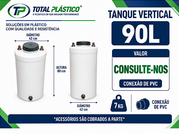 Tanque para Óleo Diesel Vertical 90 Litros