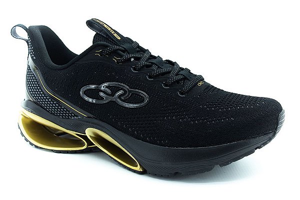 Tenis Olympikus Elo/137 preto dourado